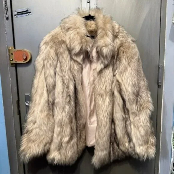 1970s Retro Vintage Inspired 'Leah' Faux Rabbit Fur Coat - Picture 1 of 16